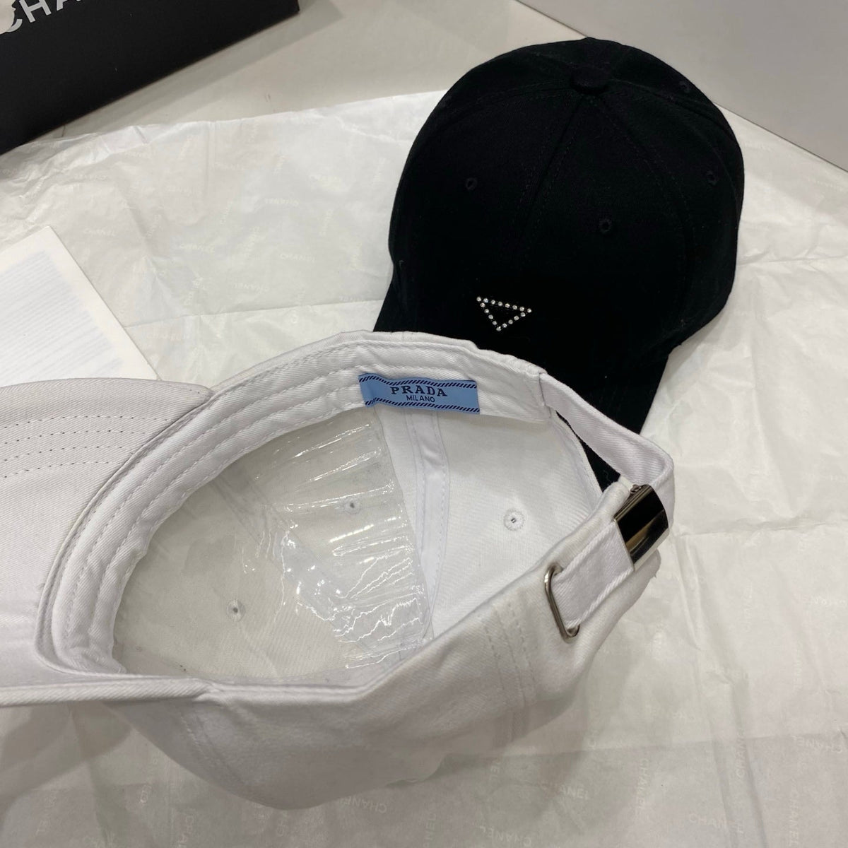 Prada Baseball Cap - White / Black